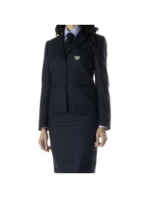 royal blue receptionist uniform suit
